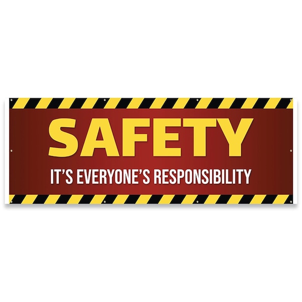 Safety Is Everyones Responsibility Banner Concession Stand Food Truck, 96" H, B-96-30146